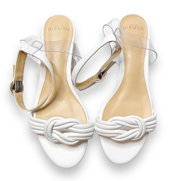 Alexandre Birman Vicky Vinyl 30 in White Low 1” Block Heel Women’s Size 37 (6.5) - Picture 9 of 11